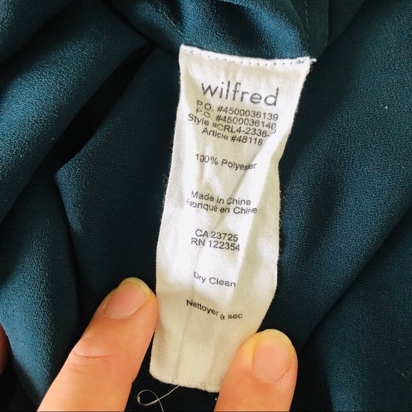 Aritzia Wilfred Sevres blouse in dark teal - Picture 7 of 8